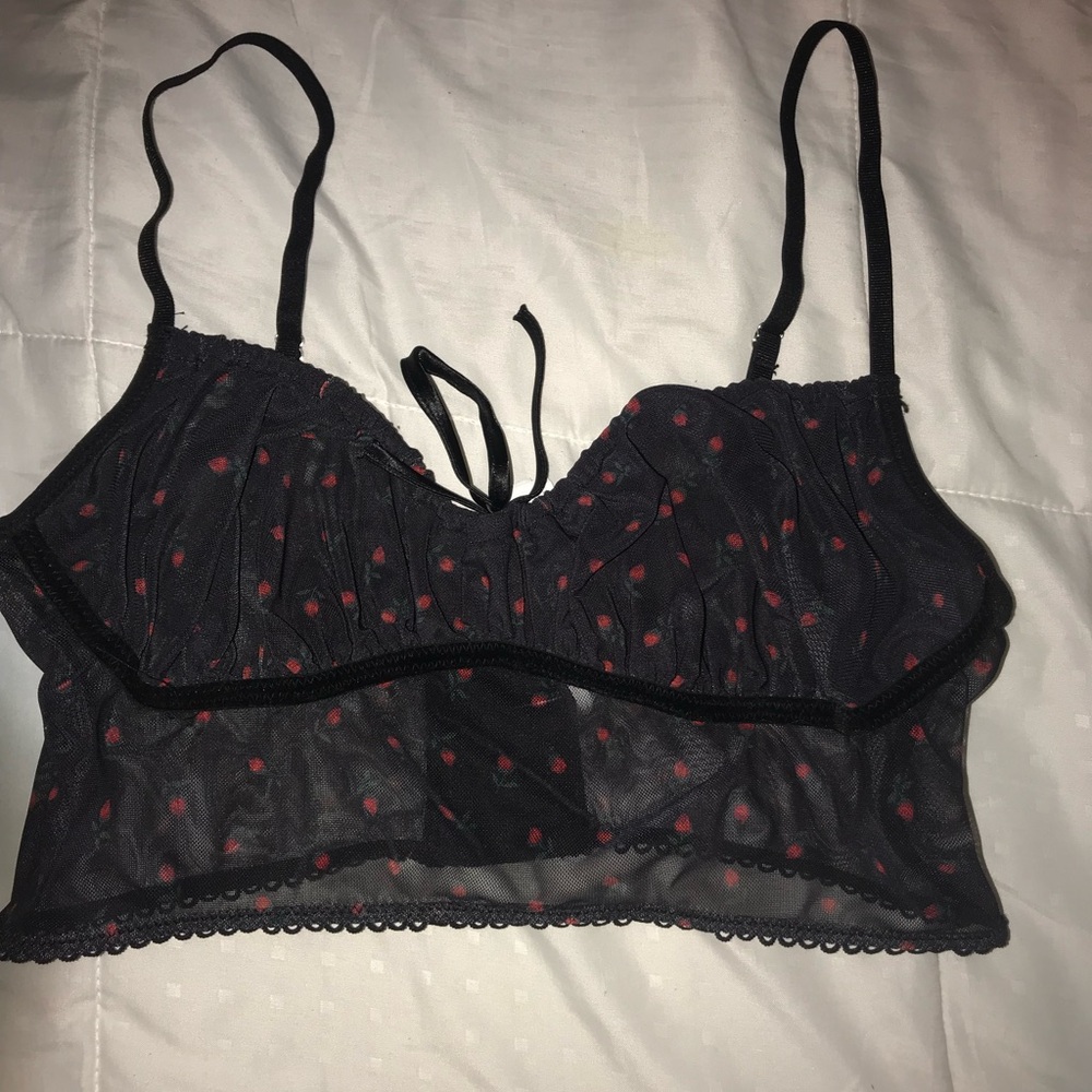 Black and Red Polka Dot Women's Bralette